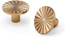HARPOON 6 Pack 1.45 Inch Kitchen Cabinet Knobs,Modern Cabinet Bar Pulls,Drawer Handles Classic Home Furniture Hardware Champagne Bronze