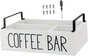 Coffee Station Organizer Coffee Pod Organizer Wooden Practical Coffee Bar Accessories Countertop Organizer for Restaurant, white