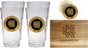 R and R Imports Kennesaw State University Officially Licensed Kitchen Pack - Wood Cutting Board, 4 Pint Glasses & Magnetic Bottle Opener