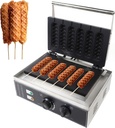 6pcs Waffle Stick Maker, Stainless Steel Waffle Stick Maker Corn Hot Dog Waffle Maker Machine Non-Stick Waffle Irons 50-300℃ Temp Control for Home Commercial Use