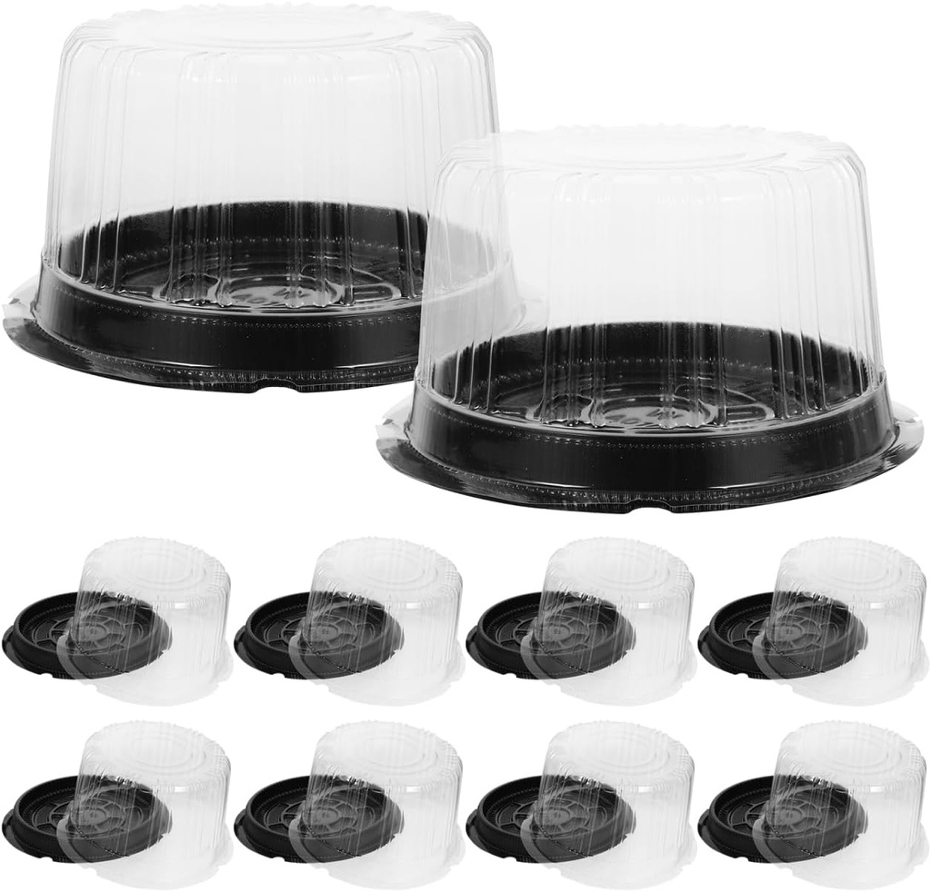 10pcs Packing Box Cake Box Clear Cake Carrier Clear Cake Holder Cake Container Round Cake Holder Portable Cake Carrier Cake Packing Holder Birthday Cake Holder Cake Boxes