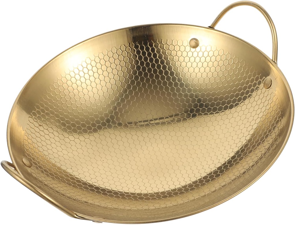 Unomor Stainless Steel Cooking Pot Double Handles Energy Saving Hot Pot for Seafood Kitchen Cookware Rapid Heating Easy to Clean