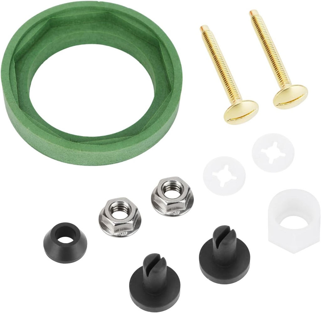Toilet Tank to Bowl Coupling Kit, Compatible for American Standard Champion 4 Toilet Parts AS738756-0070A, Includes Gasket, Bolts and Other Essential Parts for Most 3 Inch Flush Valve Opening Tanks