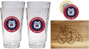 R and R Imports Fresno State Bulldogs Officially Licensed Kitchen Pack - Wood Cutting Board, 4 Pint Glasses & Magnetic Bottle Opener
