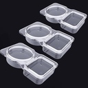 20PCS sauce dipping box, double compartment container, reusable snack container suitable for portion control, refrigerated outdoor takeout, suitable for seasoning and dipping