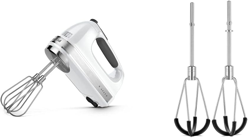 KitchenAid 9-Speed Digital Hand Mixer Bundle with Turbo Beater II Accessories, Pro Whisk, and Flex Edge Beater Accessory