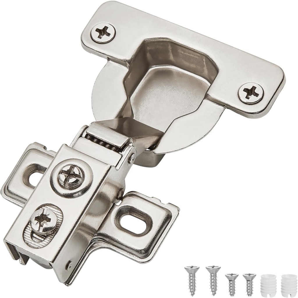 6 Pack 1-1/4 Inch Soft Close Cabinet Hinges – 40mm Cup Diameter, 95° Opening, 3-Way Self-Closing, Concealed Hinges for Face Frame Doors, Special Design, Includes Screws