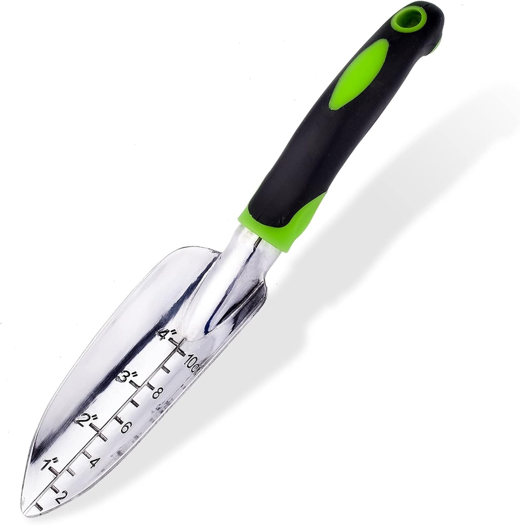 Garden Trowel & Hand Wide Shovel Pointed with Soft Rubberized Non-Slip Ergonomic Handle for Planting, Transplanting, Weeding, Moving and Smoothing Soil - Gardening Gift (Style 2)