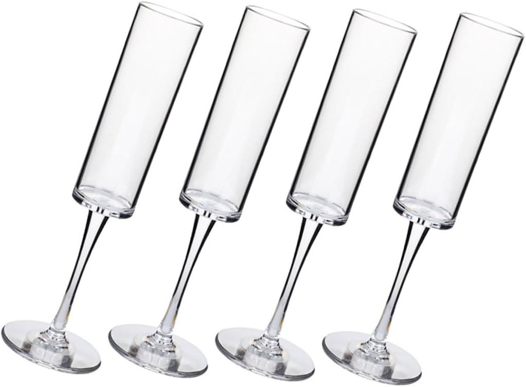Plastic Wine Glasses Set of 4 Goblets for Cocktail Wedding Party Bar Home Banquet