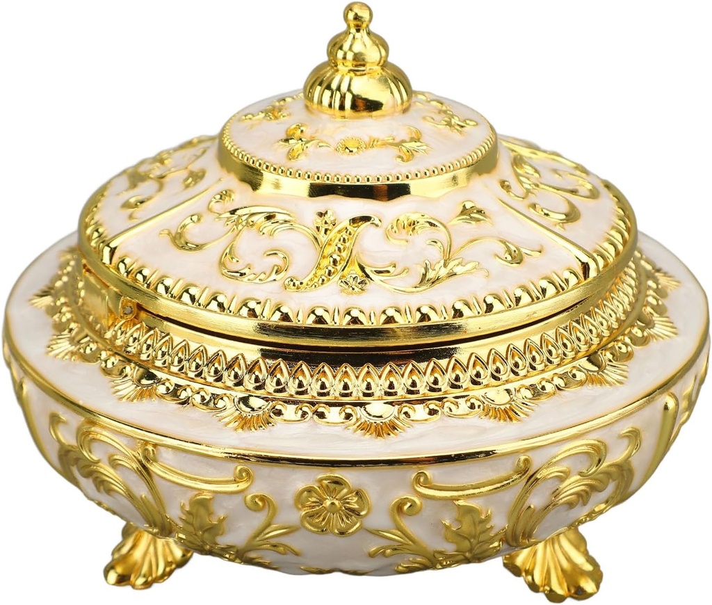 Luqeeg Vintage Sugar Bowl, Seasoning Dispenser, European Alloy and Glass Seasoning Jar Sugar Cellar Storage Container Condiment Jar with Lid & Spoon for Storing Sugar, Pepper, Luqeegd319oxnig2