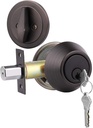 Gobrico 3 Keyed Alike Single Cylinder Deadbolts Entry Door Knobs Locks, Oil Rubbed Bronze