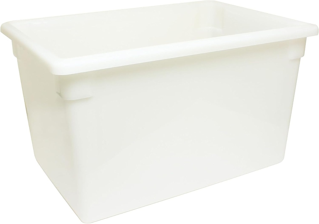 TrueCraftware- 22 Gallon White Food Storage Box Polypropylene 18" X 26" X 15"- Food Storage Container Meal Prep Food Storage for Home Cafeteria Kitchen Pantry Organization Dishwasher Safe