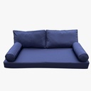 Outdoor Daybed Cushion Cover Twin,Daybed Mattress Bolster Pillow Fitted Sheet Cover,Twin Size Outdoor Daybed Cushion Cover（Cover ONLY Size 6" D x 75" W x 39" H, Dark Blue