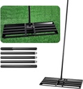 Lawn Leveling Rake, 30x10 Inch Carbon Steel Soil Leveler with 78" Adjustable Long Handle, Perfect for Yard, Golf Field, Dirt & Ground Surfaces