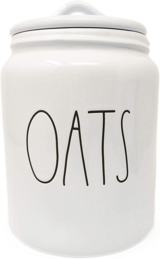 Rae Dunn By Magenta OATS Ceramic LL Medium 8 x 5 Canister.