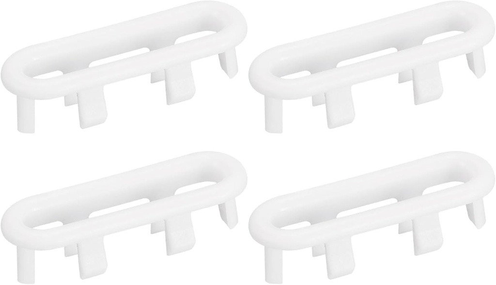 uxcell Sink Trim Overflow Cover, 4Pcs Sink Overflow Rings 47.8x13.6mm Oval Bathroom Kitchen Basin Drain Cover Hole Insert in Caps, White