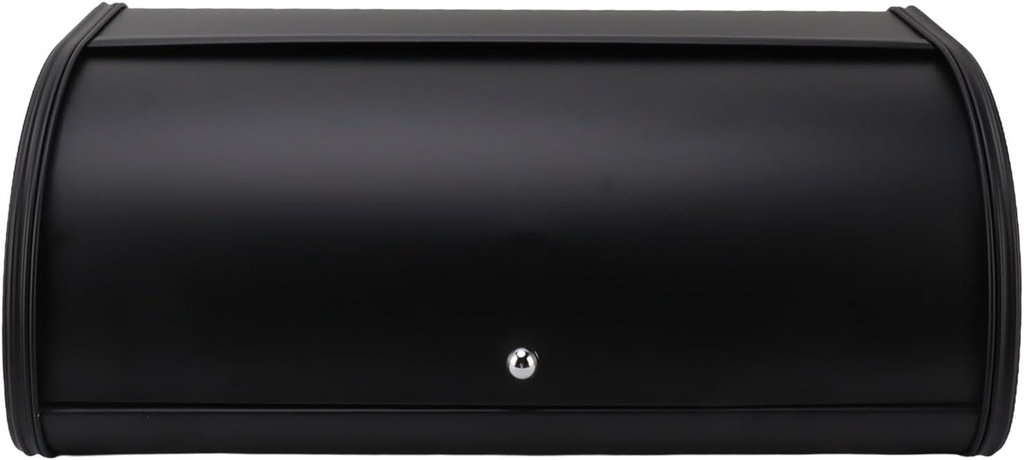 Marhynchus Bread Box Bread Bin Bread Container Black Frosted Iron Keep Freshness Storage for Cakes Pastries Donuts Biscuits Cutlery Bottles