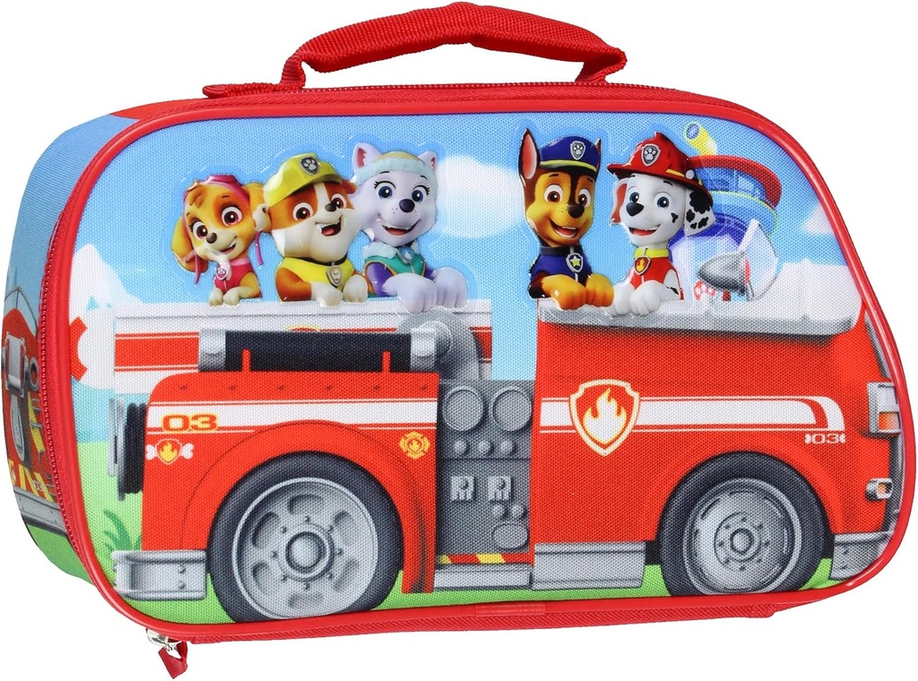 Bioworld Paw Patrol Lunch Box Skye Chase Marshall Fire Engine Truck Kids Insulated Lunch Bag Lunch Tote