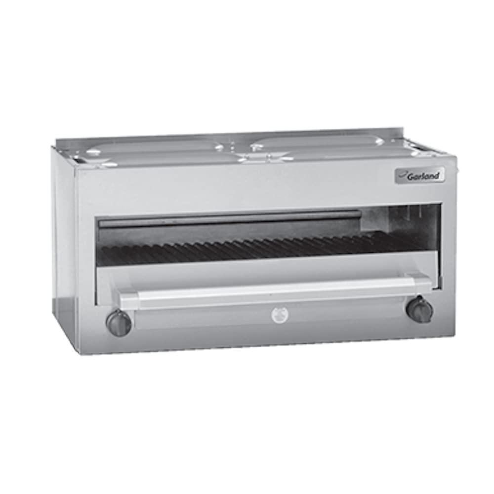 Garland MSRCM Master Series Countertop 34" Gas Salamander Broiler with (2) 20,000 BTU Infrared Burners & Hi-Lo Valve Controls