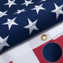 High Wind American Flag for Outdoor 3x5 Ft - Heavy Duty Allegiance US Flag with Embroidered Stars, Sewn Stripes & Brass Grommets All Weather Fade Resistant for Outside Use - made in China