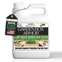 Garden Box Sealer | FDA Food Contact Safe Plant-Based Wood Sealant for Raised Bed, Planter & Pet House. Protects All Wood Types from Water & Weather Damage |