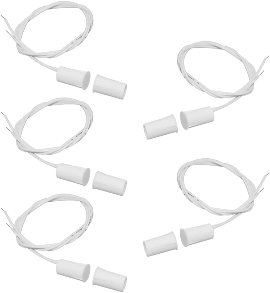 5 Pack Magnetic Contacts Switch Window Door Sensor for Alarm System NC 3/8"