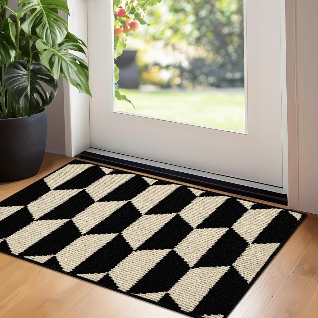 GRANNY SAYS Indoor Doormat, 20" x 32", Non-Slip Front Door Mats, Outdoor Welcome Mat Washable, Low Profile Indoor Door Mats for Entryway, Floor Inside Back Doormats