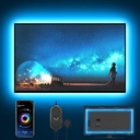 Nexillumi LED Lights for TV, 13.2ft TV LED Backlight for 32-65 Inch, RGB LED Strip Lights Behind TV, APP Remote Control Music Sync TV Led Lights for Bedroom