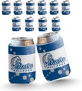 VictoryStore Drake University Can Coolers – Set of 12 – Circle Design 4 – Fits 12-16 oz Cans & Bottles – Made in USA