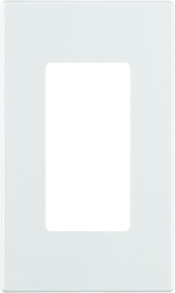 Leviton 1-Gang Decora Plus Screwless Wall Plate, 80301-SW, White