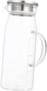 VALICLUD Heat Resistant Glass Water Pitcher Large Capacity Cooling Beverage Jug for Home Multipurpose Carafe for Iced Tea Juice Milk Storage Refrigerator Safe