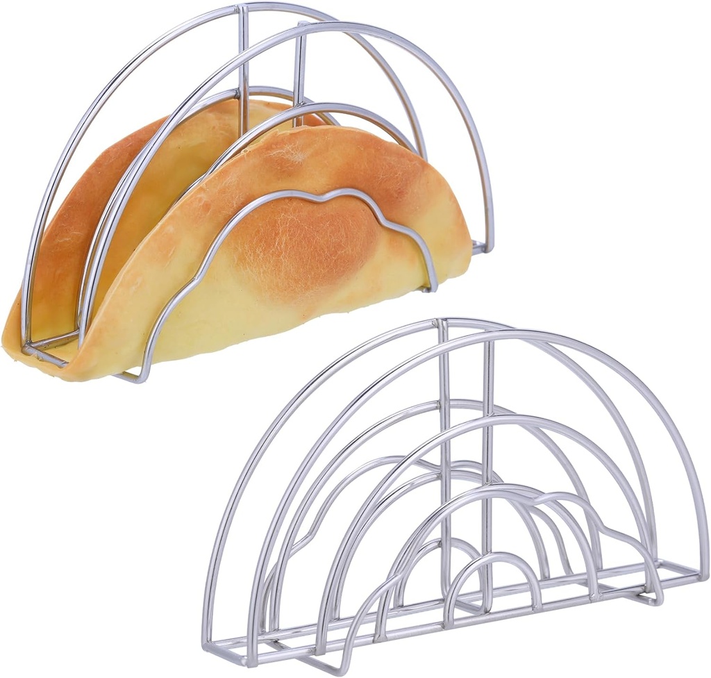 Taco Shell Stand Mold Stainless Steel Corn Tortillas Shells Maker Holder for Baking, Fryer or Air Frying Make Crispy Flat-Bottom Tacos Shells Home Frying Crispy Taco Frames Press Kitchen Cooking Tools