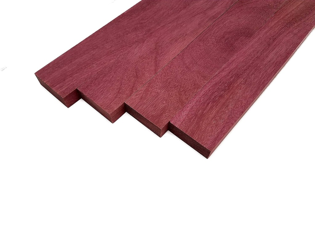 Barrington Hardwoods Purpleheart Lumber Board - 3/4" x 2" (4 Pieces) (3/4" x 2" x 24")