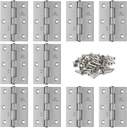 10pcs 304 Stainless Steel 2.5-inch Folding Butt Hinges Home Furniture Hardware Door Hinges for Case Lid Wooden Jewelry Box Lid (63mm x 41mm x 1.2mm)