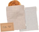 Ark & Aron Reusable Bread Bags - Pack of 2 Beeswax Bread Bags for Sourdough | Linen Bread Bag for Homemade Breads | Sourdough Loaf Bags | Cotton Food Storage Bag for Breads(Olive Leaf/Almond Branch)