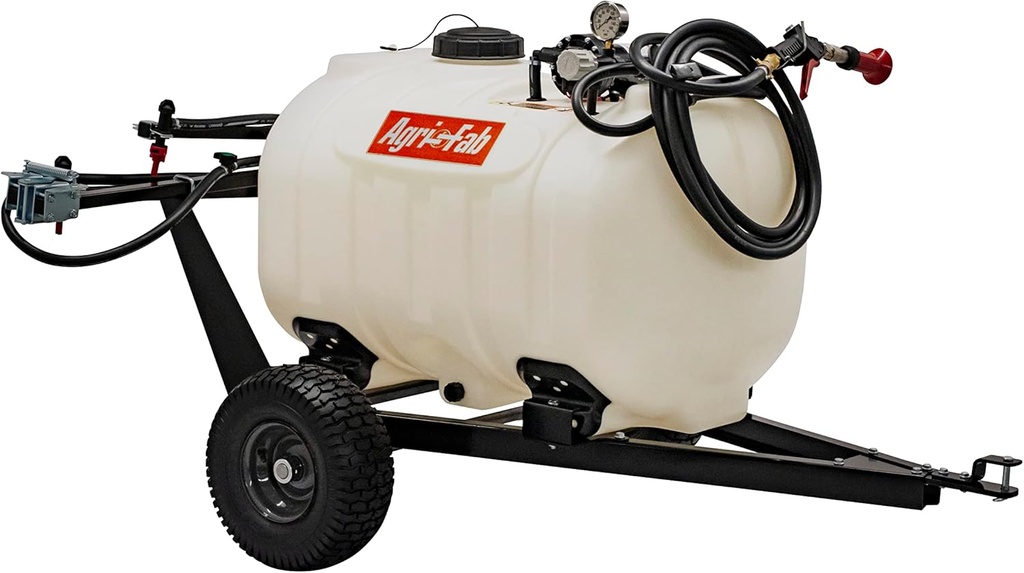 Agri-Fab 45-0590 Tow-Behind Sprayer with Boom and Spray Wand 60 - Gallon Capacity, 4 GPM, 100 PSI Pump