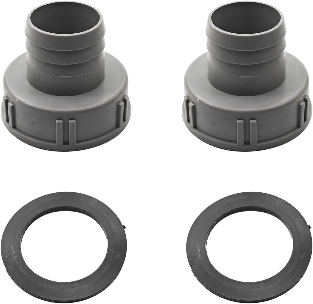 2 Pcs Female 45mm to Male 32mm Sink Trap Adapter, Straight Extended Sink Drain Connector for Bathroom Kitchen Sink