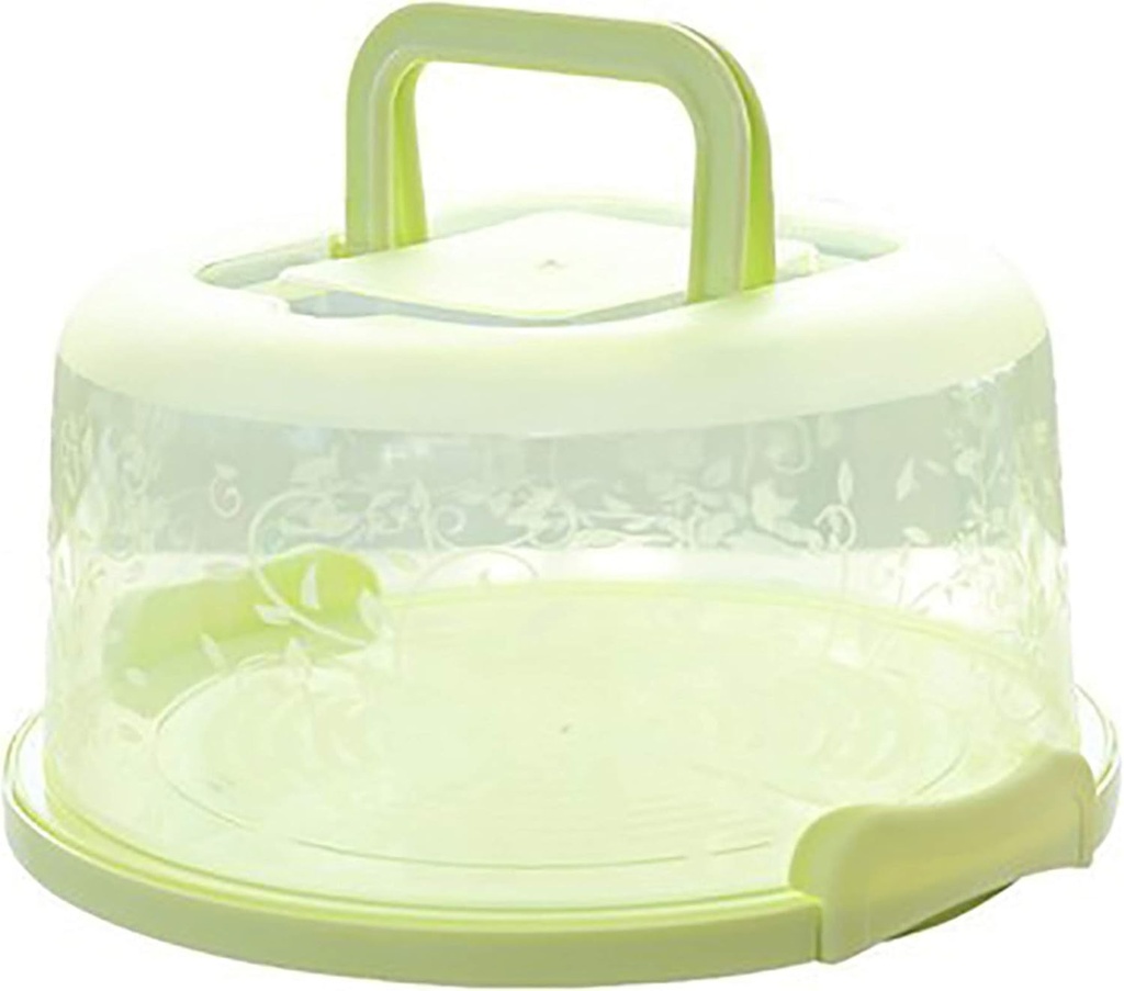 Cake Carrier with Handle Cake Keeper Portable Round Cake Container, Cake Holder Cake Storage Box (Green, One Size)