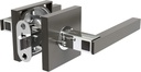 Avalon 0590 'Nika' - Modern Door Handle Lever Set in Satin Gunmetal Finish (Privacy/Passage)
