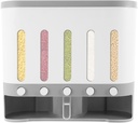 Kitchen Wall Mounted Dry Food Dispenser, 5 Grid Storage Dispenser Dry Food Storage Box For Beans Rice Grain
