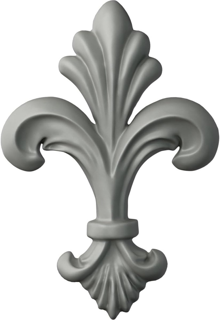Ekena Millwork 2 3/4"W x 4"H x 1/2"P Fleur-de-lis Small Onlay, White