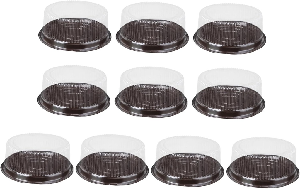 Cabilock 10pcs Cake Box Muffins Cake Containers Carriers Cupcake Container Boxes Cake Keepers Holders Case Cake Containers with Lids Cup Cake Container with Lid Plastic Cake Container