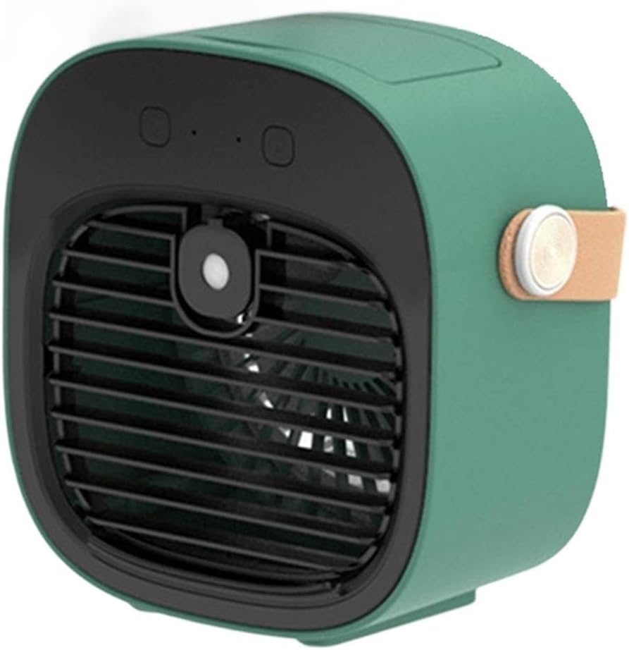for Portable Air Cooler with Humidifier Mini Personal Fan Lightweight Handle 3 Speed Adjustable Indoor Outdoor Home Office Cooling(Green)