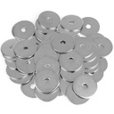 50 Pieces #10 Stainless Flat Washers, 1" Outside Diameter, 0.055" Thickness, 18-8 (304) Stainless Steel Washers, Metal Washers, Flat Washers for Bolts Screws