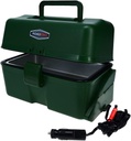 RoadPro RPLBSTOVET2 Electric Lunch Box Oven for Truck Portable Food Warmer Heated Lunch Box for Adults 12v Car Stove Van Life Travel or Construction – Deluxe, Hunter Green, 1 Quart