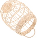 Hanging Woven Storage Basket for Kitchen Ventilated Garlic Ginger Organizer Retro Wall-mounted Rattan Basket Multi-use Decorative Home Storage