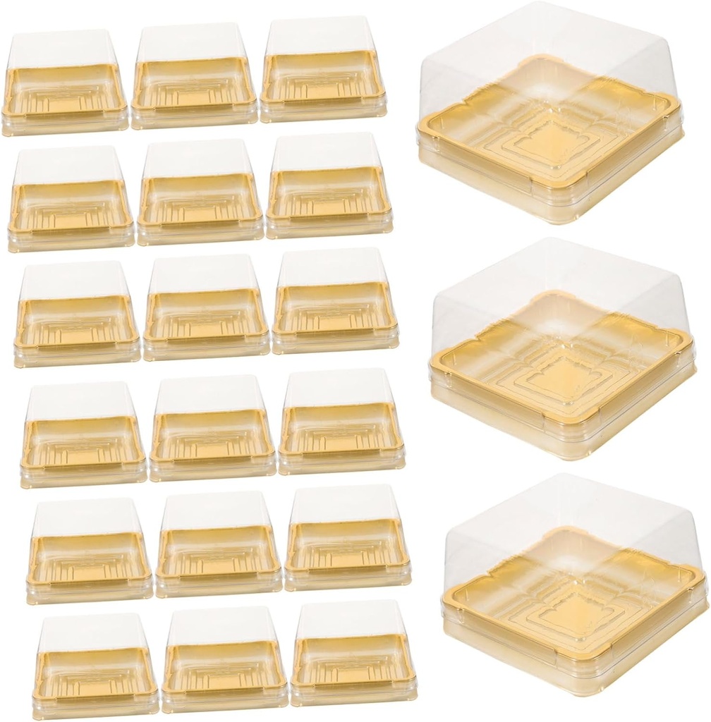 50Pcs Dessert Boxes Multi Function Cake Mousse Cupcake Containers Durable Reusable Lightweight Design for Easy Storage and Transport