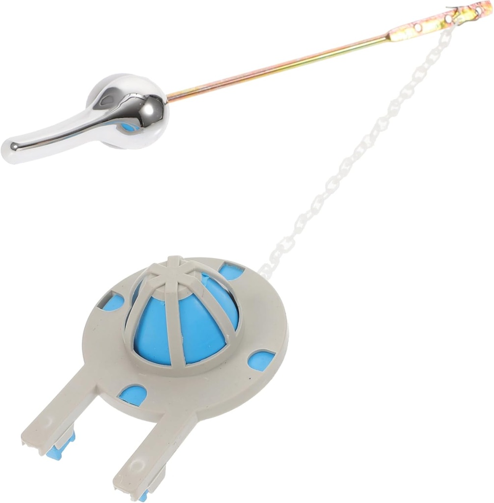 Gatuida 2pcs Front Mount Toilet Tank Handle and Flapper Replacement Fit Flush Lever Accessories Tool Installation Material Water Saving for Toilets