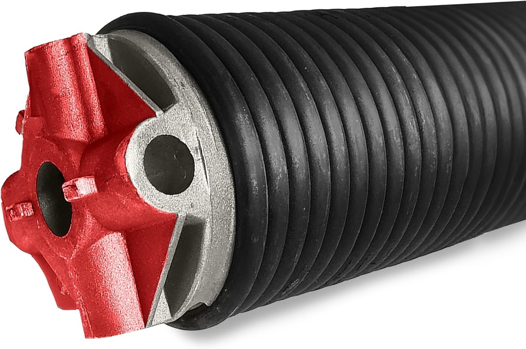 0.331 x 3-3/4" x 30'' Commercial Garage Door Torsion Spring Replacement, Min 20,000 Cycles Precision E-Coating 5-Year Warranty Heavy Duty (Left Side-Red Cone)