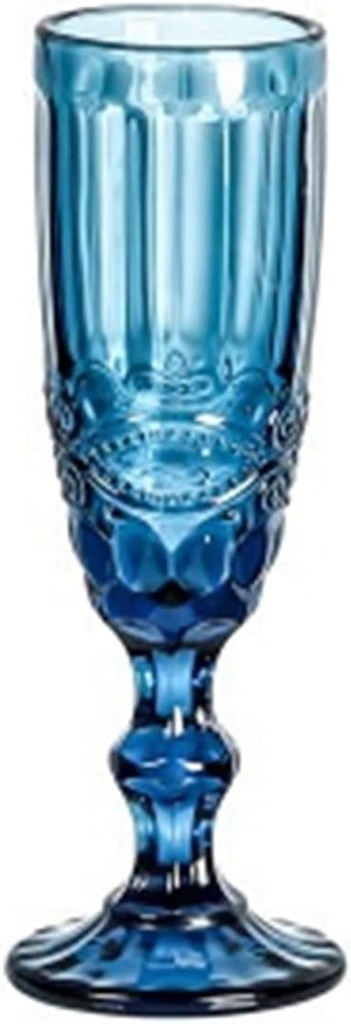 Drinking glasses Colored Tall Champagne Glass Embossed Juice Cup (Color : 3)